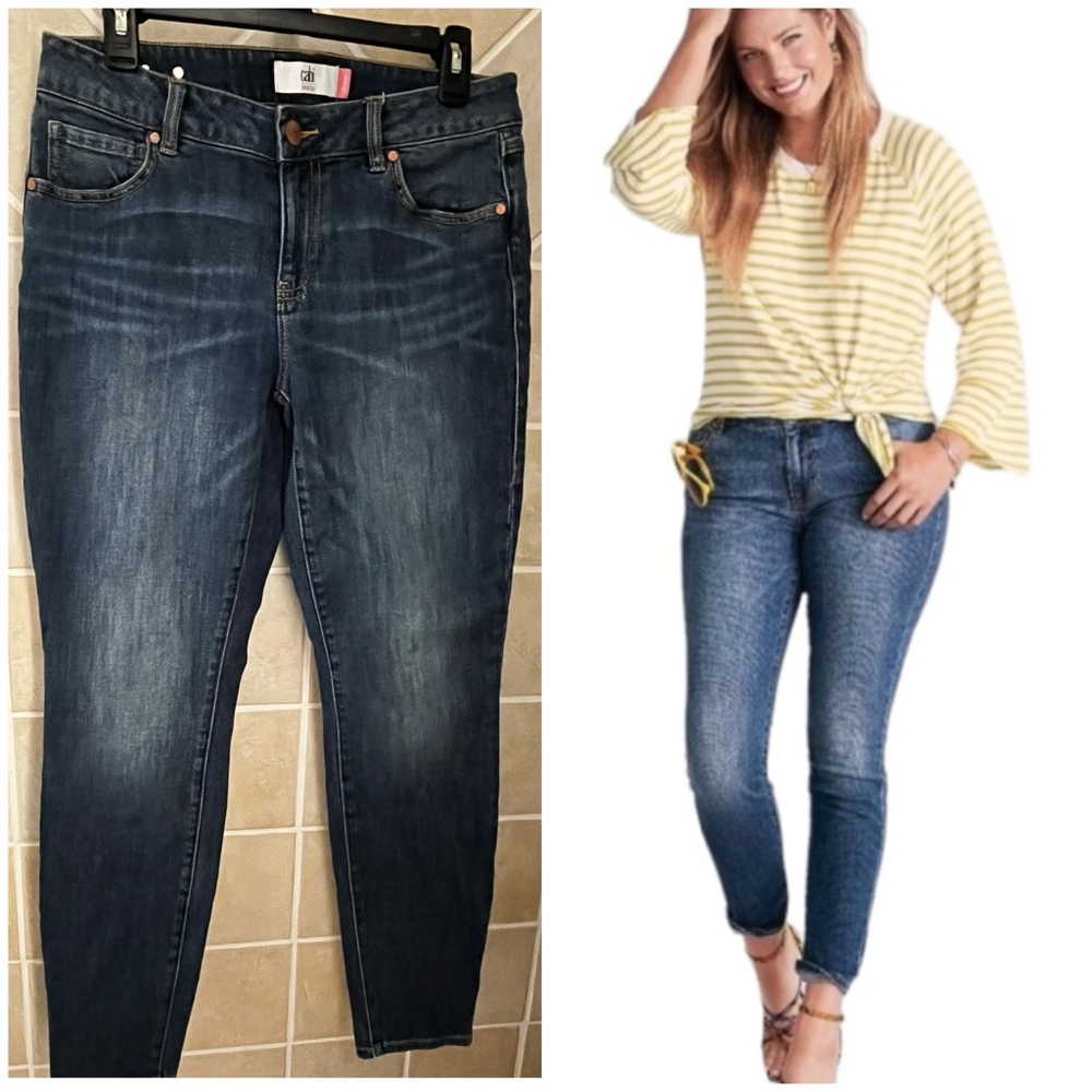 Cabi Skinny Jeans Stretch Denim Medium Blue Wash Size 10